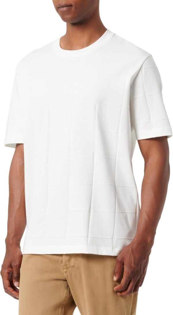 T-shirt Armani Exchange Jacquard Grid Logo Oversized Uomo-0