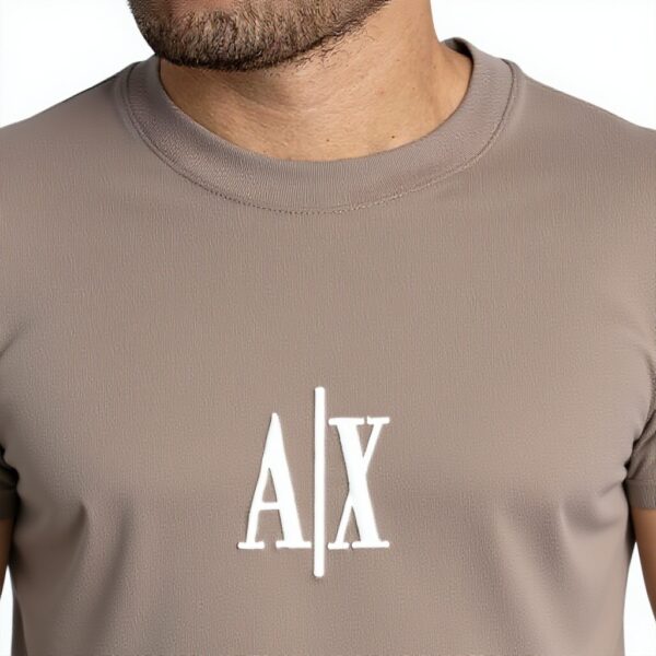 T-shirt Armani Exchange Uomo Cotone Logo Frontale Maniche