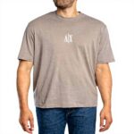 T-shirt Armani Exchange Uomo Cotone Logo Frontale Maniche