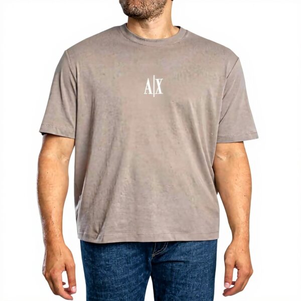 T-shirt Armani Exchange Uomo Cotone Logo Frontale Maniche