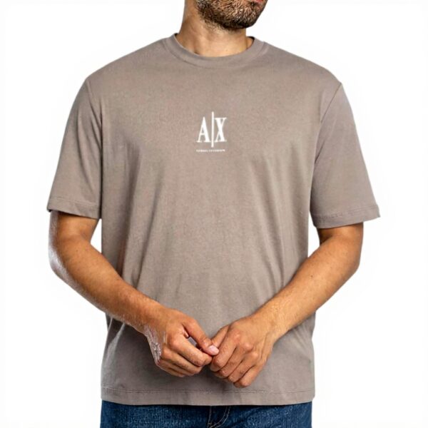 T-shirt Armani Exchange Uomo Cotone Logo Frontale Maniche