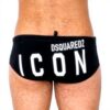 Slip mare uomo DSQUARED2 nero maxi stampa icon