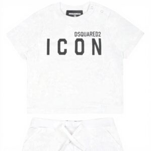 Completino neonato DSQUARED2 bianco manica corta