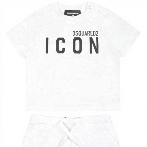 Completino neonato DSQUARED2 bianco manica corta