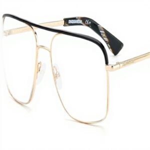Occhiali DSQUARED2 D2 0018 Uomo Nero Oro Design Lusso
