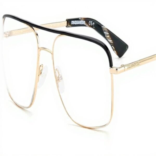 Occhiali DSQUARED2 D2 0018 Uomo Nero Oro Design Lusso