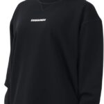 Felpa DSQUARED2 Donna Ragazzi Bambini Girocollo Nera Logo-0