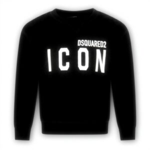 Felpa Bambino Dsquared2 Nero 100 Cotone Girocollo