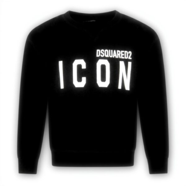 Felpa Bambino Dsquared2 Nero 100 Cotone Girocollo