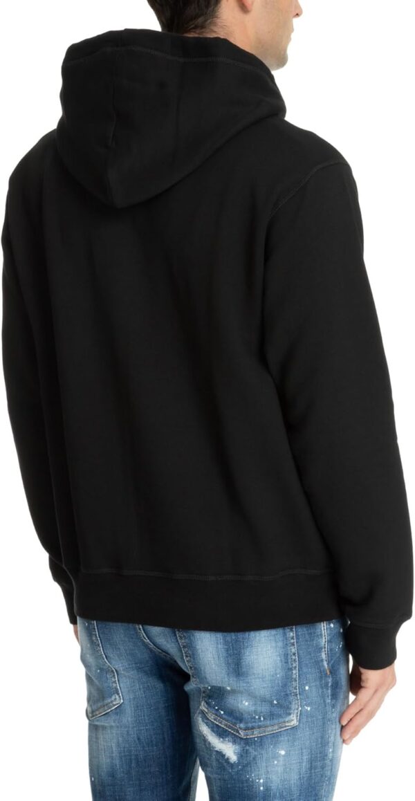 Felpa DSQUARED2 Uomo Nero Autunno Inverno Cappuccio-1