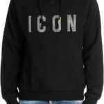 Felpa DSQUARED2 Uomo Nero Autunno Inverno Cappuccio-0