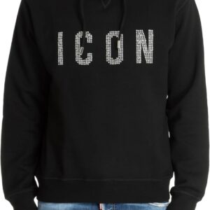 Felpa DSQUARED2 Uomo Nero Autunno Inverno Cappuccio-0