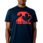 Maglietta DSQUARED2 Uomo Cotone Stampa Foglia Canada