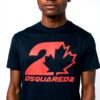 Maglietta DSQUARED2 Uomo Cotone Stampa Foglia Canada