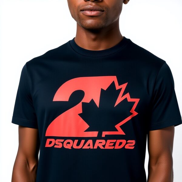 Maglietta DSQUARED2 Uomo Cotone Stampa Foglia Canada