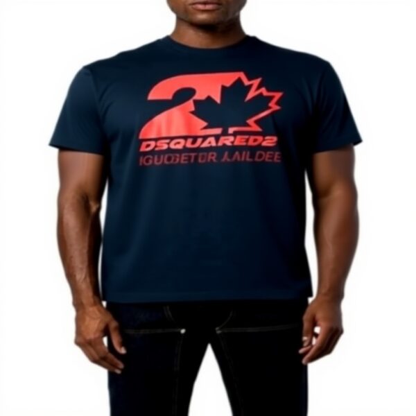 Maglietta DSQUARED2 Uomo Cotone Stampa Foglia Canada