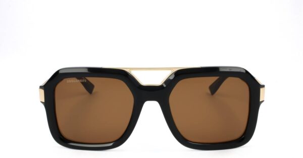 Occhiali da sole DSQUARED2 Uomo Nero Oro Marrone D2 0029/S-1