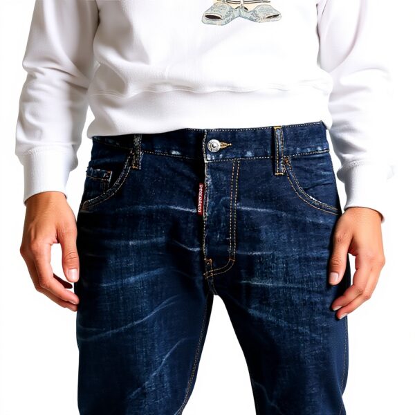 Pantaloni Dsquared2 Jeans Uomo Blu Design FW23