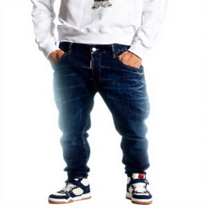 Pantaloni Dsquared2 Jeans Uomo Blu Design FW23