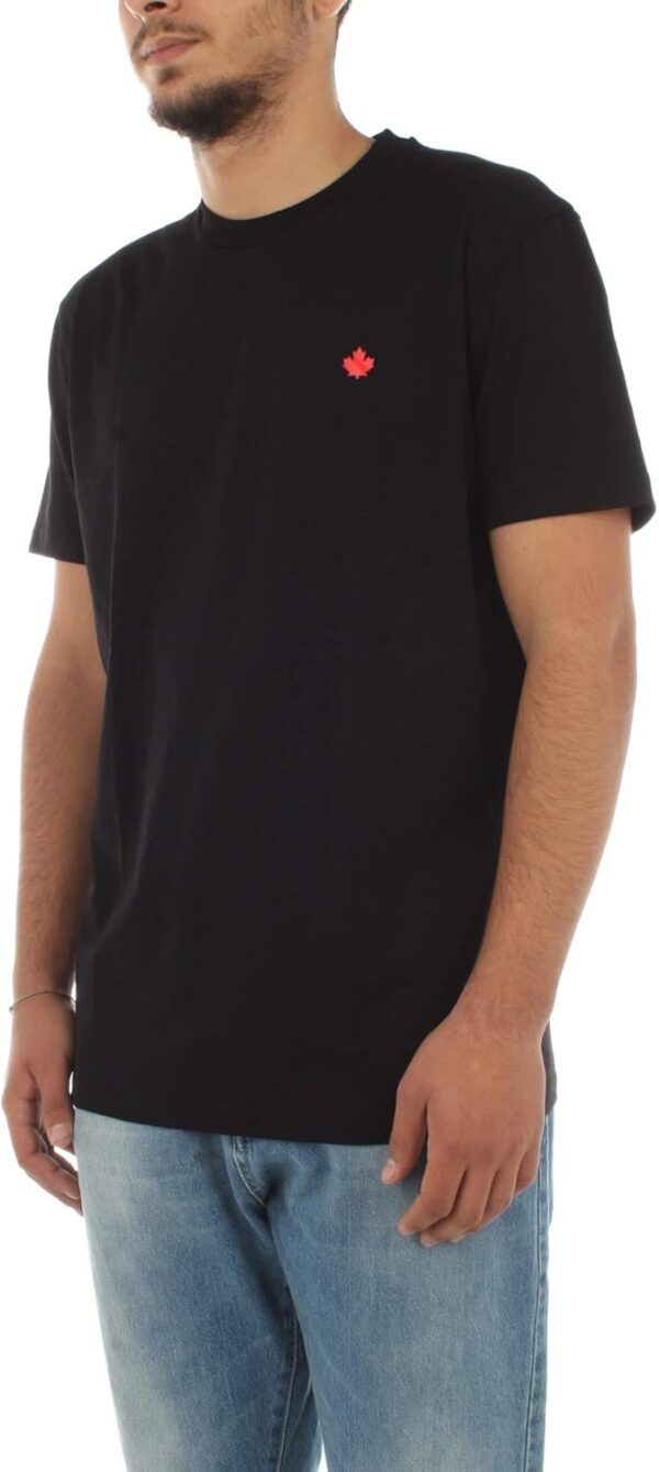 T-shirt DSQUARED2 nero round neck maglietta uomo-1