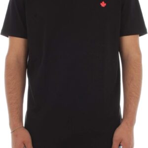 T-shirt DSQUARED2 nero round neck maglietta uomo-0