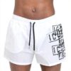 Shorts mare Dsquared2 uomo bianchi logo nero pantaloncini