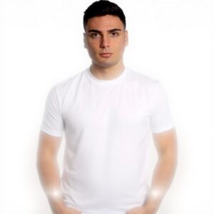 T-shirt DSQUARED2 manica corta logata bianco nero uomo donna