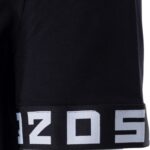 T-shirt DSQUARED2 nera manica logata uomo donna cotone-1