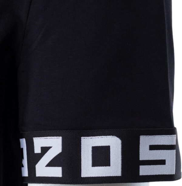 T-shirt DSQUARED2 nera manica logata uomo donna cotone-1