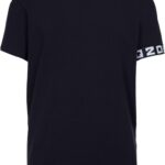 T-shirt DSQUARED2 nera unisex manica logata cotone-0