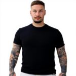 T-shirt DSQUARED2 nera patch logo uomo donna cotone