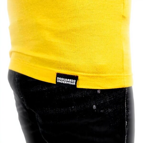 T-shirt uomo DSQUARED2 cotone manica corta giallo