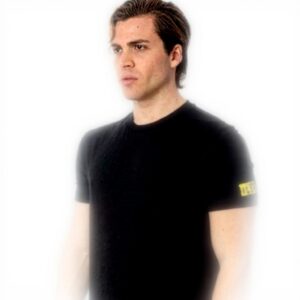 T-Shirt Uomo DSQUARED2 Nero Patch Logo Manica Casual