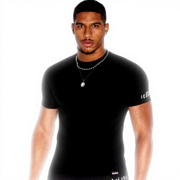 T-Shirt Uomo DSQUARED2 Nero Logo Manica Casual