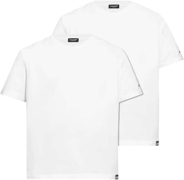 T-shirt DSQUARED2 bianca sottogiacca cotone uomo-0