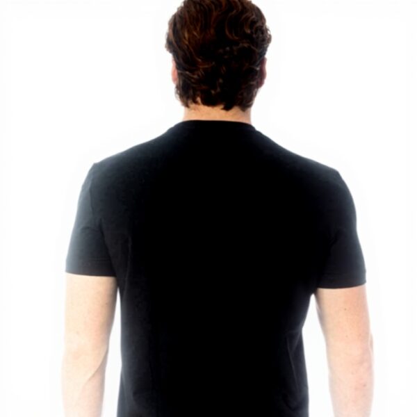 T-shirt DSQUARED2 nera logo bianco cotone uomo