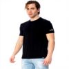 T-shirt DSQUARED2 nera logo bianco cotone uomo