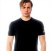 T-shirt DSQUARED2 nera logo bianco cotone uomo
