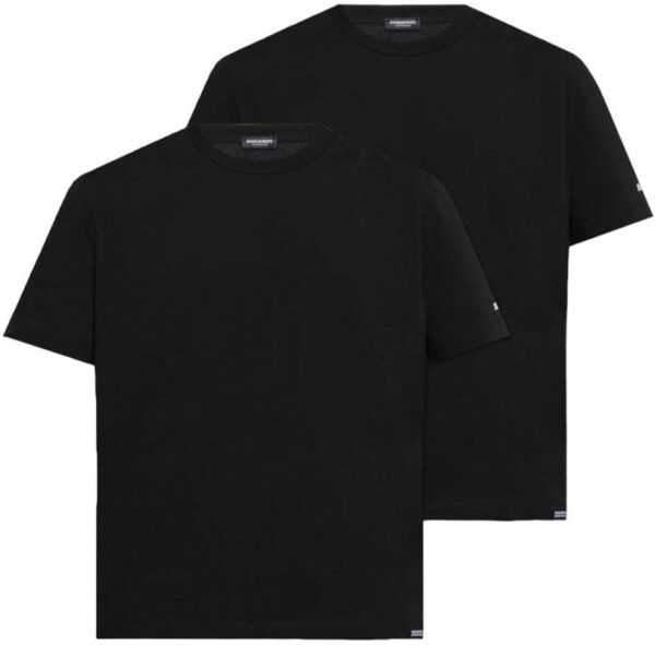 T-shirt DSQUARED2 nera sottogiacca cotone uomo XL-0