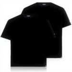 T-shirt DSQUARED2 nera sottogiacca cotone uomo XXL