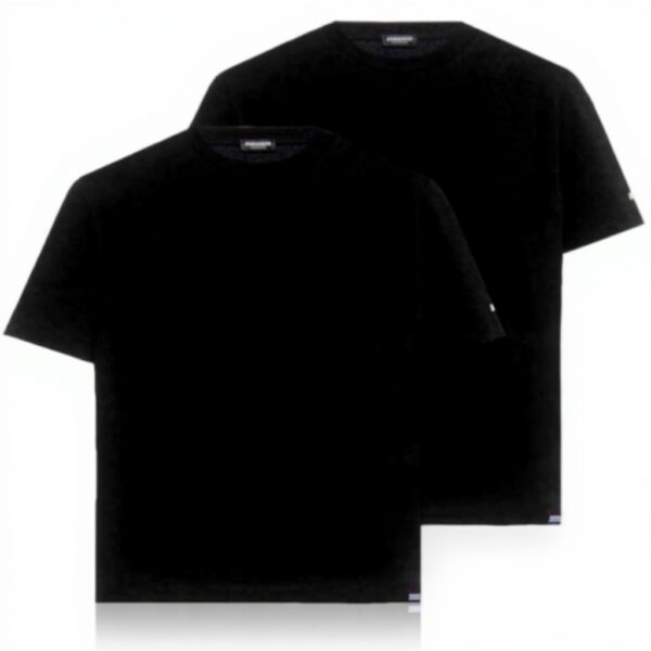 T-shirt DSQUARED2 nera sottogiacca cotone uomo XXL