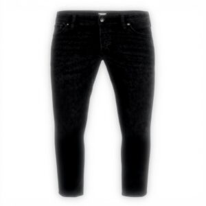 Jeans Uomo Tapered Fit JACK JONES Denim Nero Plus Size