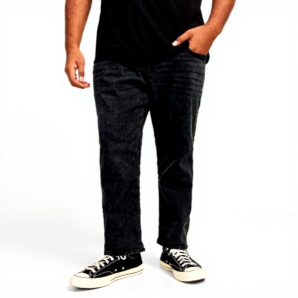 Jeans Uomo Tapered Fit JACK JONES Denim Nero Plus Size