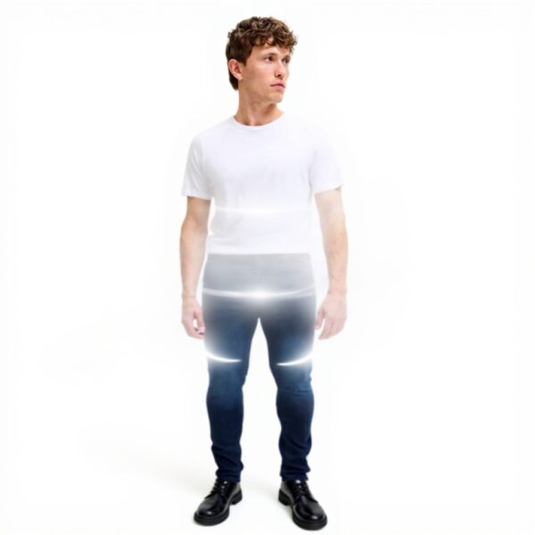 Jeans Uomo JACK amp JONES Tapered Fit Blu Scuro Cotone Elastan