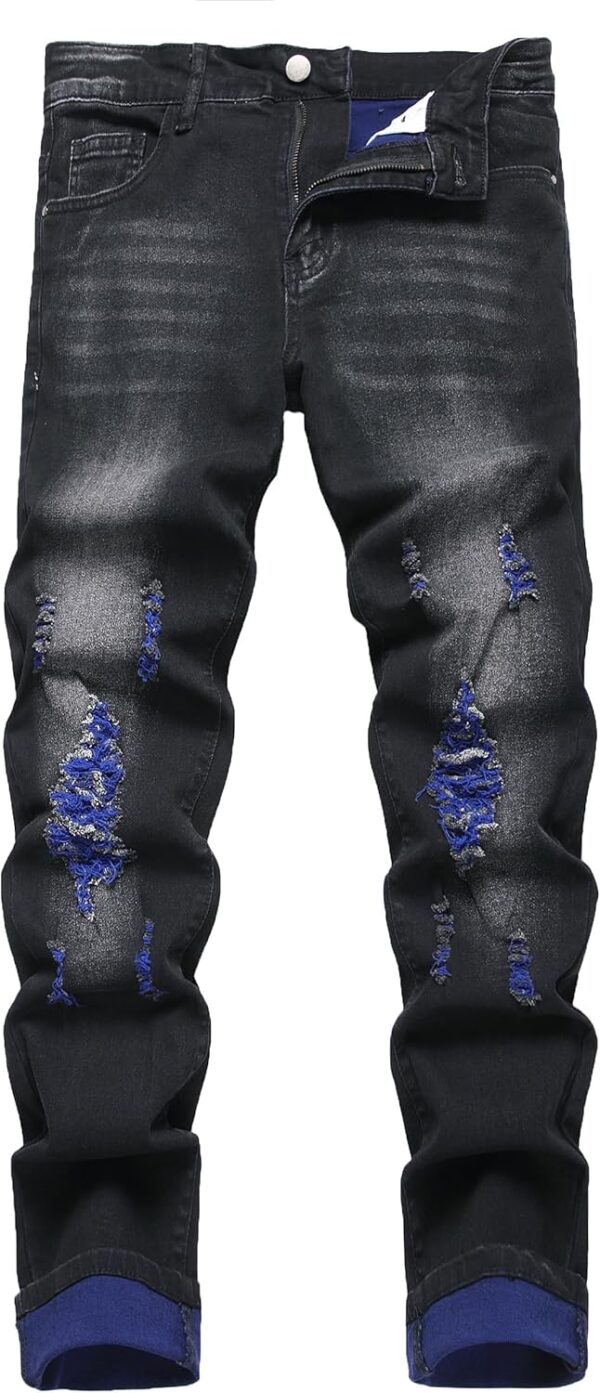 Jeans dritti uomo QIMYUM comodi gamba dritta denim-0