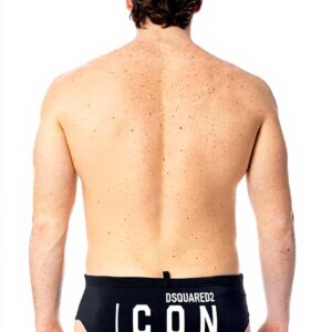 DSQUARED2 Slip Mare Uomo Nero Icon Design Senza Maniche