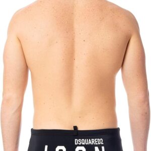 DSQUARED2 Slip Mare Uomo Nero Icon Design Senza Maniche-0