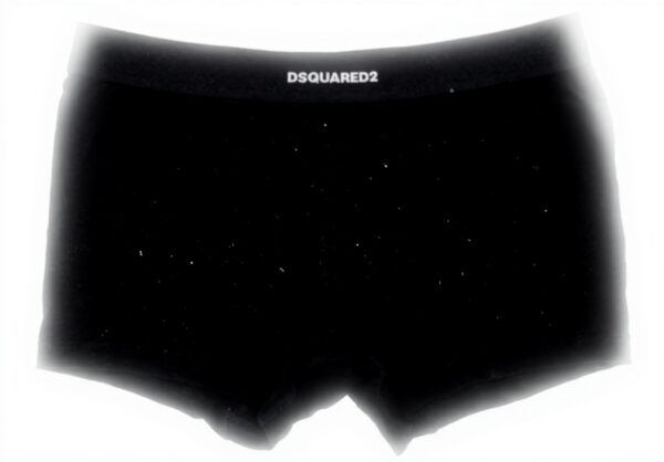 Boxer DSQUARED2 Nero Trunk Cotone Elastan Uomo