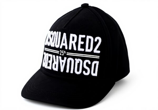 Cappellino DSQUARED2 Uomo Regolabile Rosso Nero Baseball
