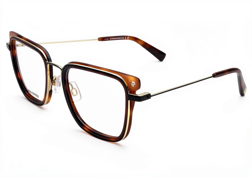 Unboxing degli occhiali Marcolin Uomo Dark Havana su tavolo di legno